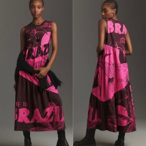 FARM Rio Dresses & Skirts - Farm Rio Tiered Graphic Dress